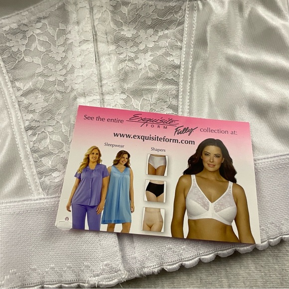 EXQUISITEFORM RN#139861 POSTURE SUPPORT WOMEN’S LONGLINE / BRA SIZE:36C WHITE - Picture 4 of 15
